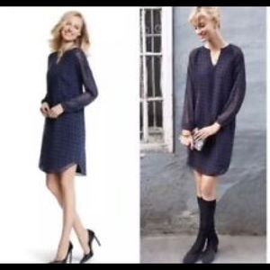 Cabi 3339 Noel S Navy Floral Long Sleeves Chiffon